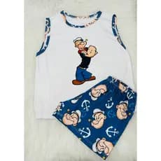 Kit 6 Pijamas Infantis de Regata Personagens