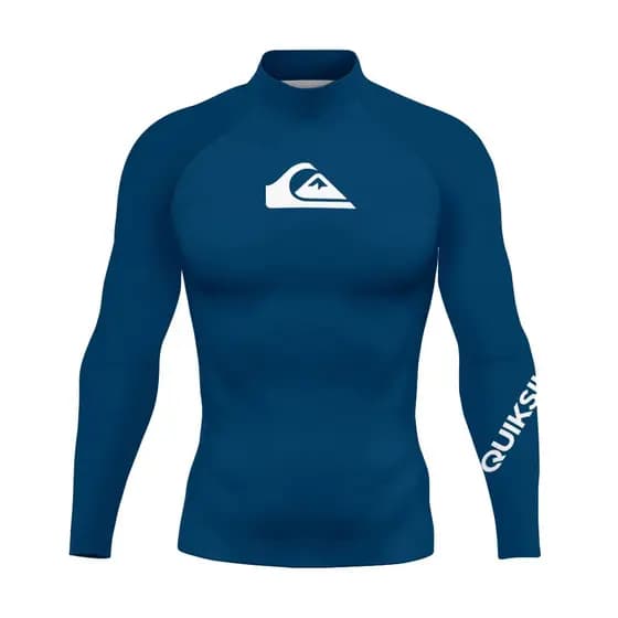 2026 Novo Quiksilver Maiô Masculino Praia UV Proteção Solar Rash Guard Manga Longa Surf Terno Natação Camiseta Roupa De