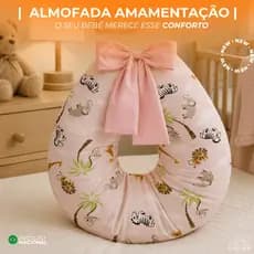 ALMOFADA DE AMAMENTAÇÃO | GRANDE | ESTAMPADA | ALGODÃO | COM LAÇO E ZIPER