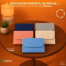 TROCADOR DE BOLSA | TROCADOR PORTÁTIL | ULTRA SLIM |DOBRÁVEL | LISO | PRATICO | CORES