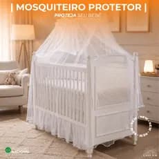 Mosquiteiro de Berço Teto Bebê Conforto e Berço Desmontável