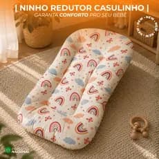 NINHO CASULINHO | 100% ALGODÃO | EXTRA MACIO | RECÉM NASCIDO | BEBE ERGONOMICO | ESTAMPADO