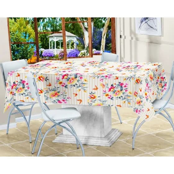 Toalha De Mesa Linhão 2m X 1,5m Flores