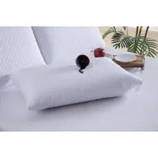 Kit 4 Capas Travesseiro Impermeável Branco Matelado