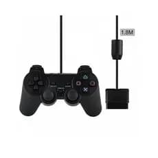 Controle Joystick Para Playstation 2 Preto Com Fio Analógico Dualshock Ps1/Ps2