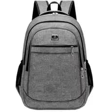 Mochila Bolsa Viagem Resistente Coreana Masculina Feminina Colorida Cinza