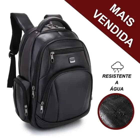 Mochila em Couro Unissex – Ideal para Trabalho, Viagem e Rotina Urbana