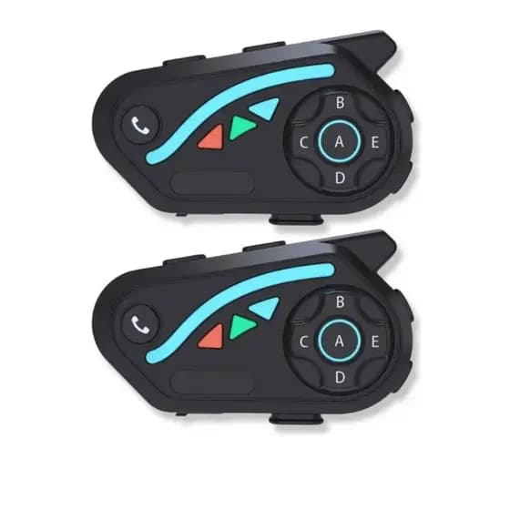 HOUTONSEN Par De Intercomunicador Capacete Moto Bluetooth V8 Pro 5.2