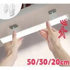 20/30/50cm Lâmpada Noturna LED Com Sensor Sem Fio USB Recarregável Cozinha Guarda-Roupa