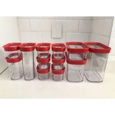 kit de potes herméticos para mantimentos -  12 peças