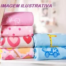 Manta de bebê Cobertor do Bebe Mantinha Microfibra estampada para Kit maternidade do Recém Nascido