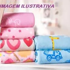 Manta de bebê Cobertor do Bebe Mantinha Microfibra estampada para Kit maternidade