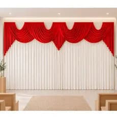 Cortina Para Igreja 6, 8, 10, 12 e 15 Metros Tecido Poliéster Premium Decora