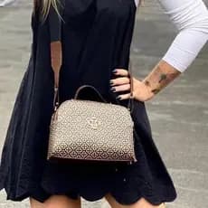 bolsa feminina Bau pequena com alça de gorgurao