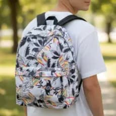 Mochila unissex estampada grande