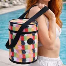 Bolsa Térmica Cooler Estampada colorida alca transversal lançamento verao