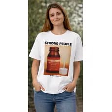 Camiseta Basica Unissex Nostalgia Meme Strong People Retro Só Osfortes