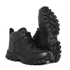 BOTA LANÇAMENTO PM MILITAR COM BIQUEIRA PVC E ZÍPER NA LATERAL