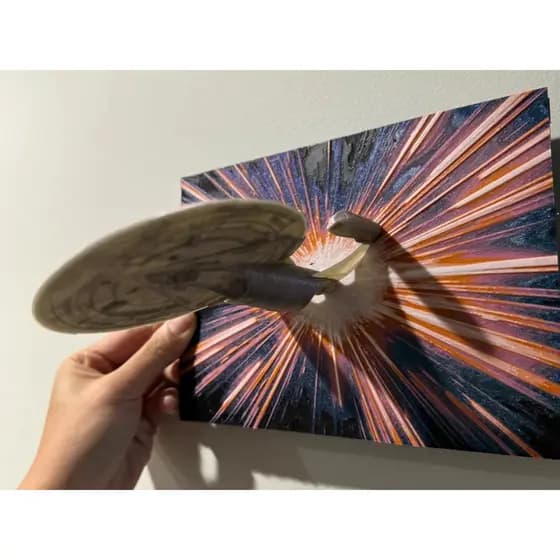 Quadro Decorativo - Enterprise-E NCC-1701-E em Salto pelo Hiperespaço