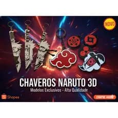 Pack de Chaveiros Personalizados - Naruto