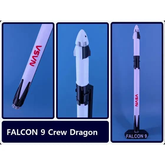 Réplica do Foguete - Falcon 9 / FALCON 9 - Crew Dragon