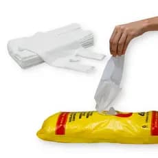 100un sacola plástica fina branca 25x35 alça camiseta sacola mercado hortifrúti delivery loja