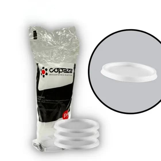 Tampa TP-06 Translucida SEM Furo para Copo TP 06 100/03 e Pote 100ml - 50 Unidades