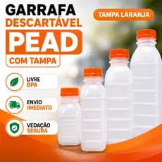 200ml 300ml 500ml 1L Garrafa Plástica Descartável PEAD Para Suco Caldo de Cana  - 10 / 30 / 50 unidades