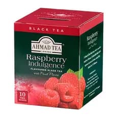 Chá Inglês Ahmad Tea Raspberry Indulgence Framboesa Preto Sachês Individuais Aromático Importado