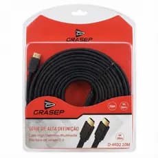 Cabo HDMI 4K 2.0 20m Alta Definição Conector Dourado TV PC Game Notebook Monitor Projetor Cabo Longo Reforçado 30hz