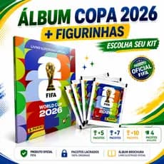 Álbum Copa 2026 Original Panini + Kits de Figurinhas - Escolha sua variação com ou sem Album