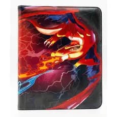 FICHÁRIO POKÉMON CHARIZARD PIKACHU POKEBOLA ASH – PASTA PREMIUM PARA 900 CARTAS COLECIONÁVEIS COURO