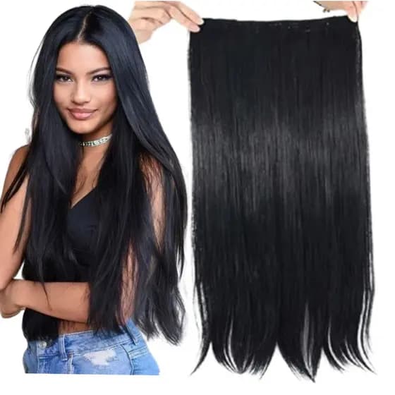 Cabelo liso tic tac 150g 69 cm orgânico Preto Secador, chapinha, babyliss, Organico