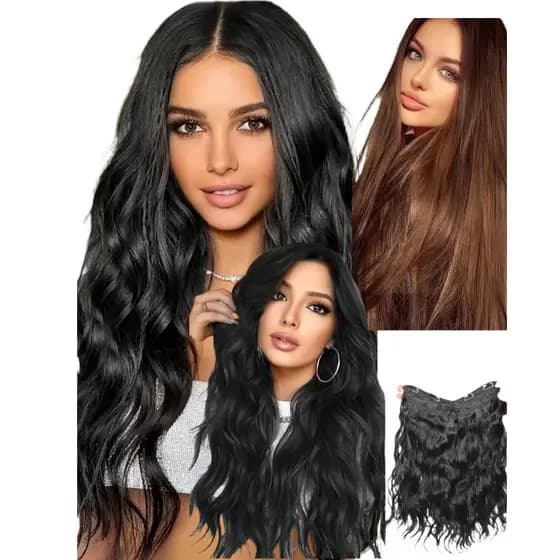 Aplique Cabelo Tela U Tic Tac 4 Presilhas | Idêntico Cabelo Humano organico  Ultra Realista | Fácil e Volume Natural