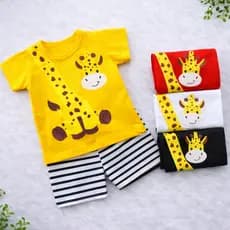 Conjunto Romper Bebe Menino Boyzinho Mauricinho Style Girafa Fashion Passeio 6 a 9 Meses