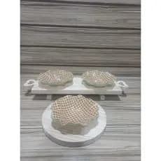 KIT COM 3 BOWL DE VIDRO TEMÁTICO CASQUINHA DE SORVETE | TAM.: 14X3CM | CASA E DECORAÇÃO | SOBREMESA | LOUÇAS | TIGELAS