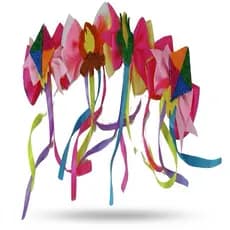 Kit Com 2 Laços Junino | Laço Junino Duplo Com 2 Peças | Material: Cetim E Fitas De Cetim | 8x8cm | Infantil, Cabelo