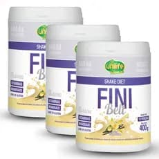 Kit 3 - Shake Diet Com Colageno Fini Belt Baunilha -  400g  - Unilife