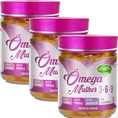 Kit 3 Ômega 3 6 9 Mulher 60 Capsulas Com Vitamina E - Unilife