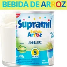 Bebida de Arroz Rice Milk Kids Sem Lactose 500G Sabor Baunilha Rende 5 Litros Unilife