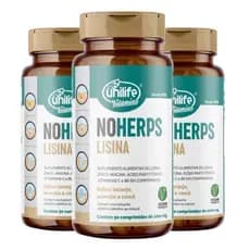 Kit 3 Noherps Lisina 1000mg 90 Capsulas Suplemento - Unilife