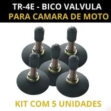 Kit 5 Bico Valvula Para Camara De Ar De Motos De Todas As Marcas TR4E - Rotta