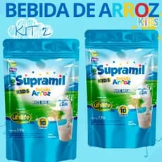 Kit 2 Bebida De Arroz Rice Milk Kids Alternativa Ao Leite 1kg - 10l Baunilha Vegano - Unilife