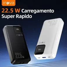 Carregador Portátil Turbo Power Bank Com Tela Lcd 100% Original Universal