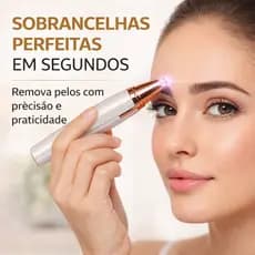Depilador de Sobrancelha Elétrico Recarregável USB Caneta Depiladora Facial Portátil com LED