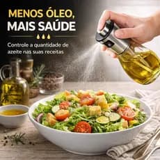 Spray de Azeite 200ml Pulverizador de Óleo Vidro Inox Borrifador de Azeite para Air Fryer Cozinha