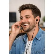 Fone de Ouvido com Fio Microfone P2 Intra-Auricular