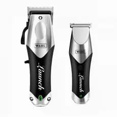 Combo Máquinas De Cortar Cabelo e Acabamento Launch Wahl Sem Fio Bivolt