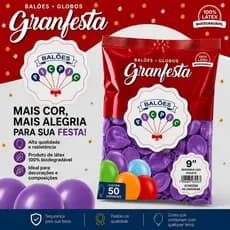 BALÃO VIOLETA 9´´ POLEGADAS PIC PIC - BEXIGA DE LÁTEX IDEAL PARA SEU EVENTO