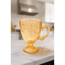 Jogo de Xícaras/Caneca Com 6 Em Cristal imperial Borda Fio de Ouro 190ml P/ Capuccino Café Luxo Cantinho do Café
